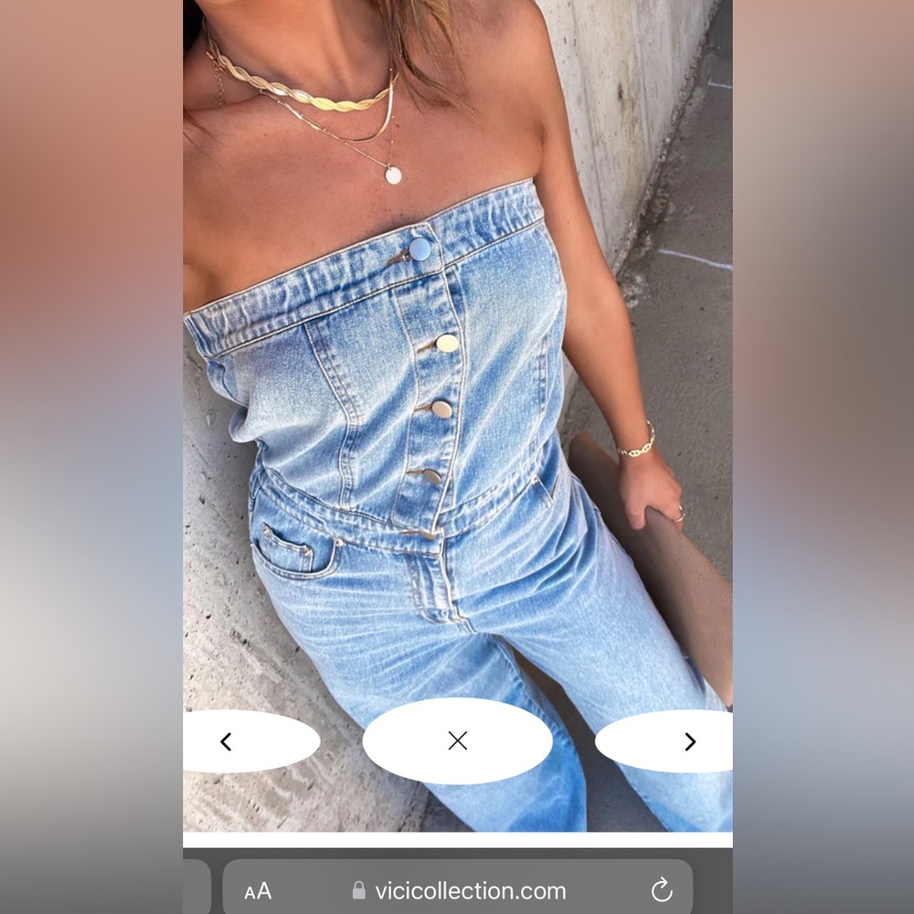 New with tags denim romper